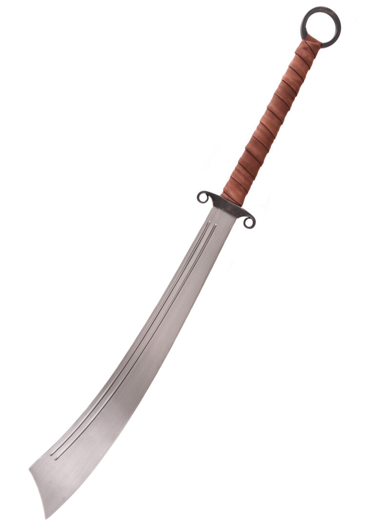 Dadao militaire – Hanwei, sabre de coupe robuste avec fourreau en cuir