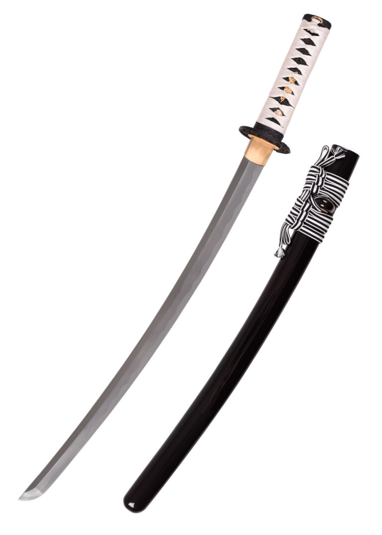 Wakizashi Koi – Hanwei, montage noir et blanc à la carpe koi