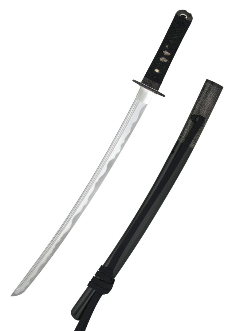 Iaito wakizashi Tsuru – Hanwei, lame inox avec bo-hi et hamon simulé