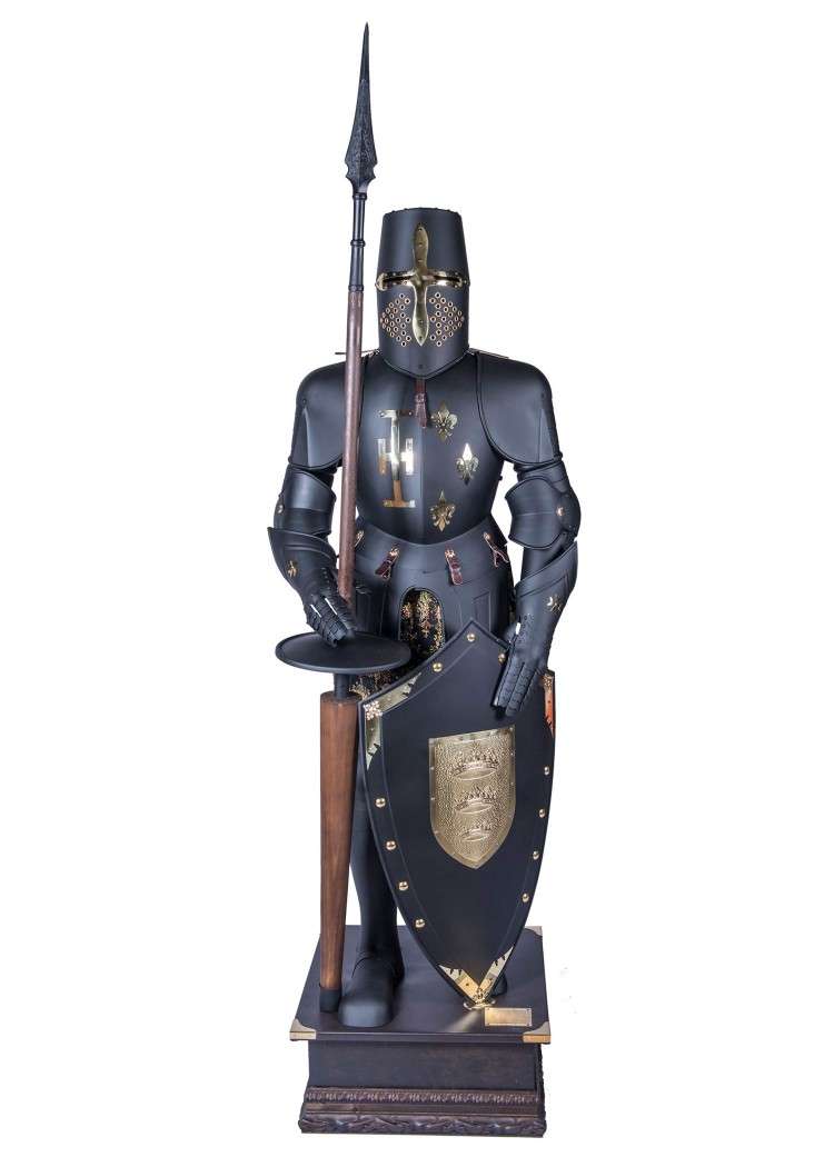 Armure de chevalier noir décorative Marto – vue 1