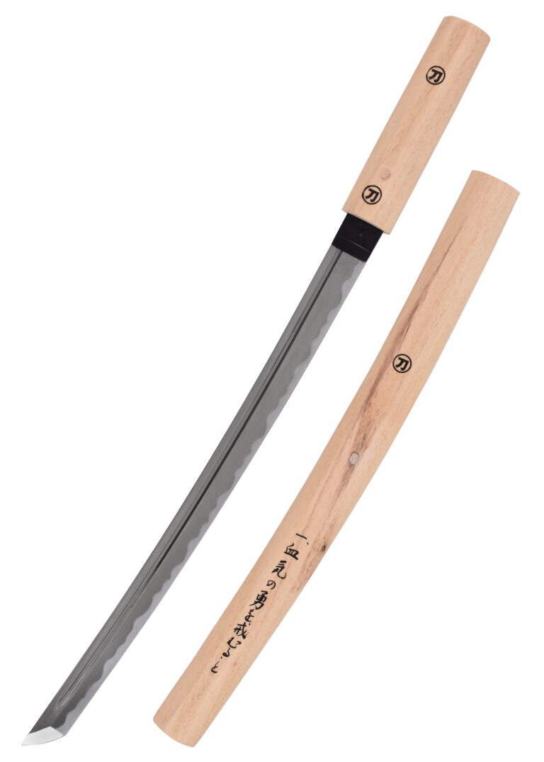 Wakizashi shirasaya – Marto, monture de conservation en bois