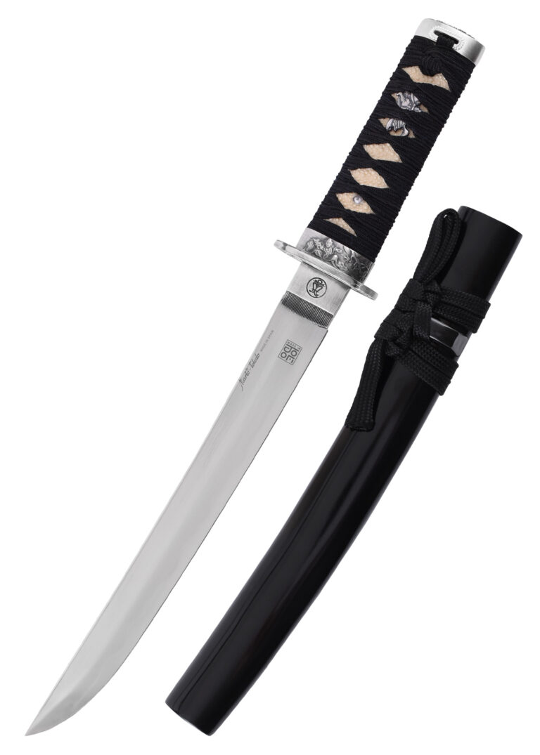 Tanto à saya en bois noir – Marto, acier inoxydable AISI 420