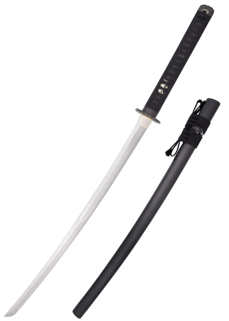 Katana Shi – Dragon King, lame T10 et tsuba en forme de crâne