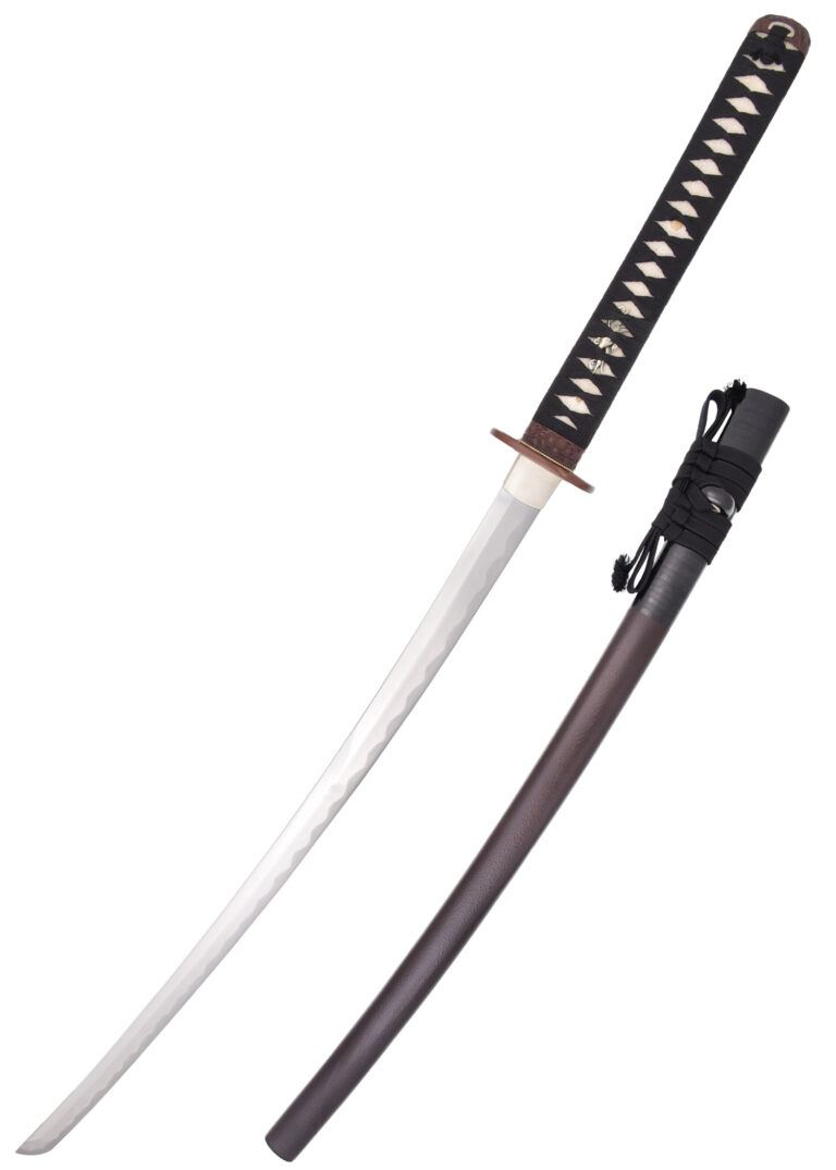 Katana Pine Crane – Dragon King, lame T10 au poli miroir