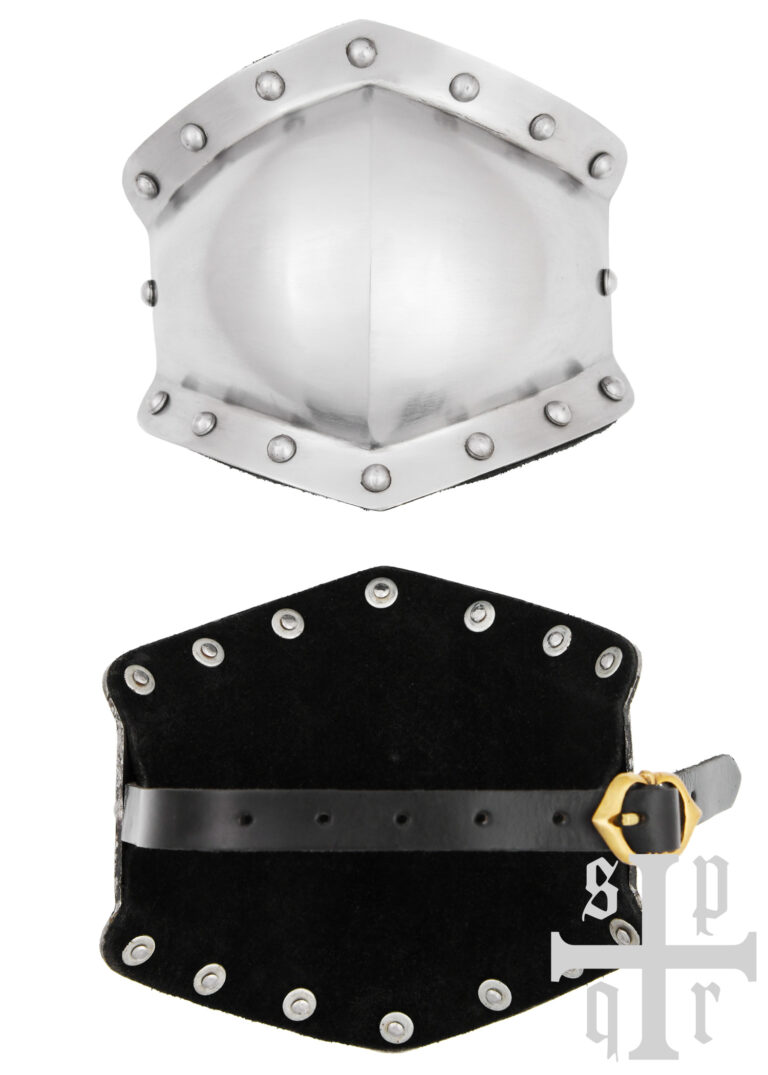 Cubitières du XVe siècle doublées cuir – acier 2 mm – vue 1