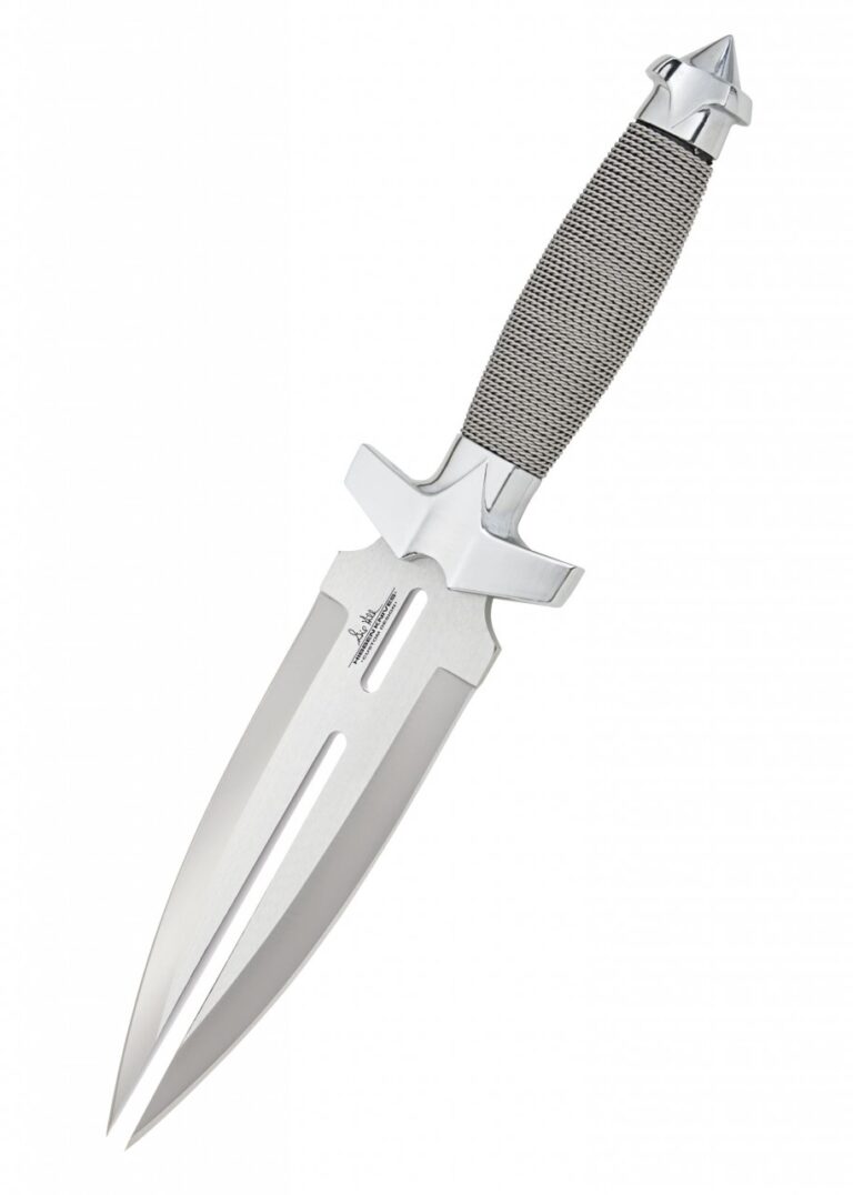 Dague Double Shadow Gil Hibben à lame polie miroir et fourreau
