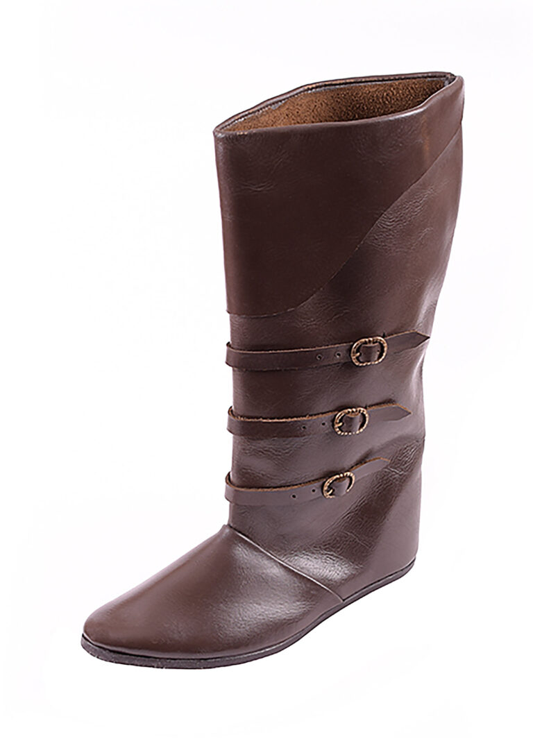 Bottes médiévales hautes à 3 boucles – vue 1
