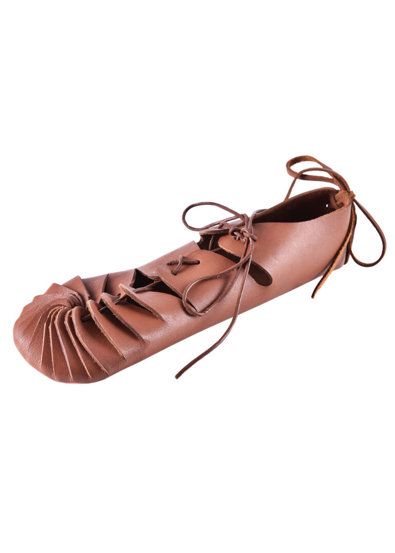 Sandales médiévales en cuir de buffle – vue 1