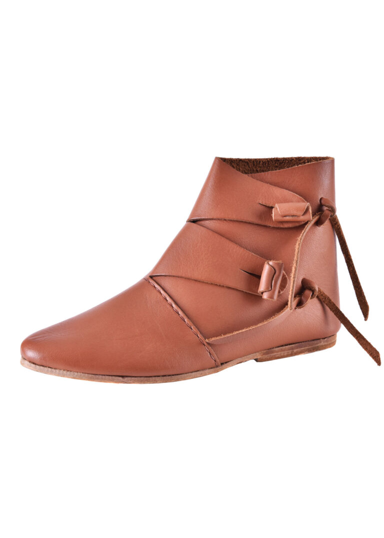 Chaussures vikings Jorvik brunes en buffle – vue 1