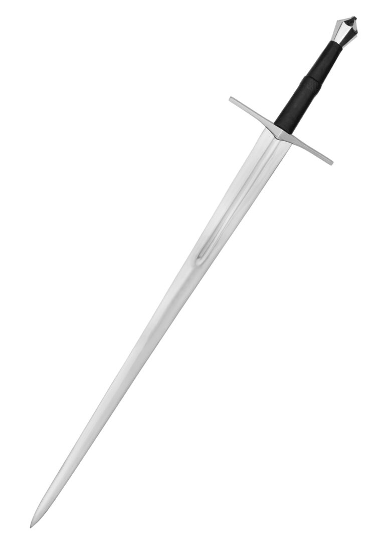 Épée à deux mains en acier au carbone, vue d’ensemble