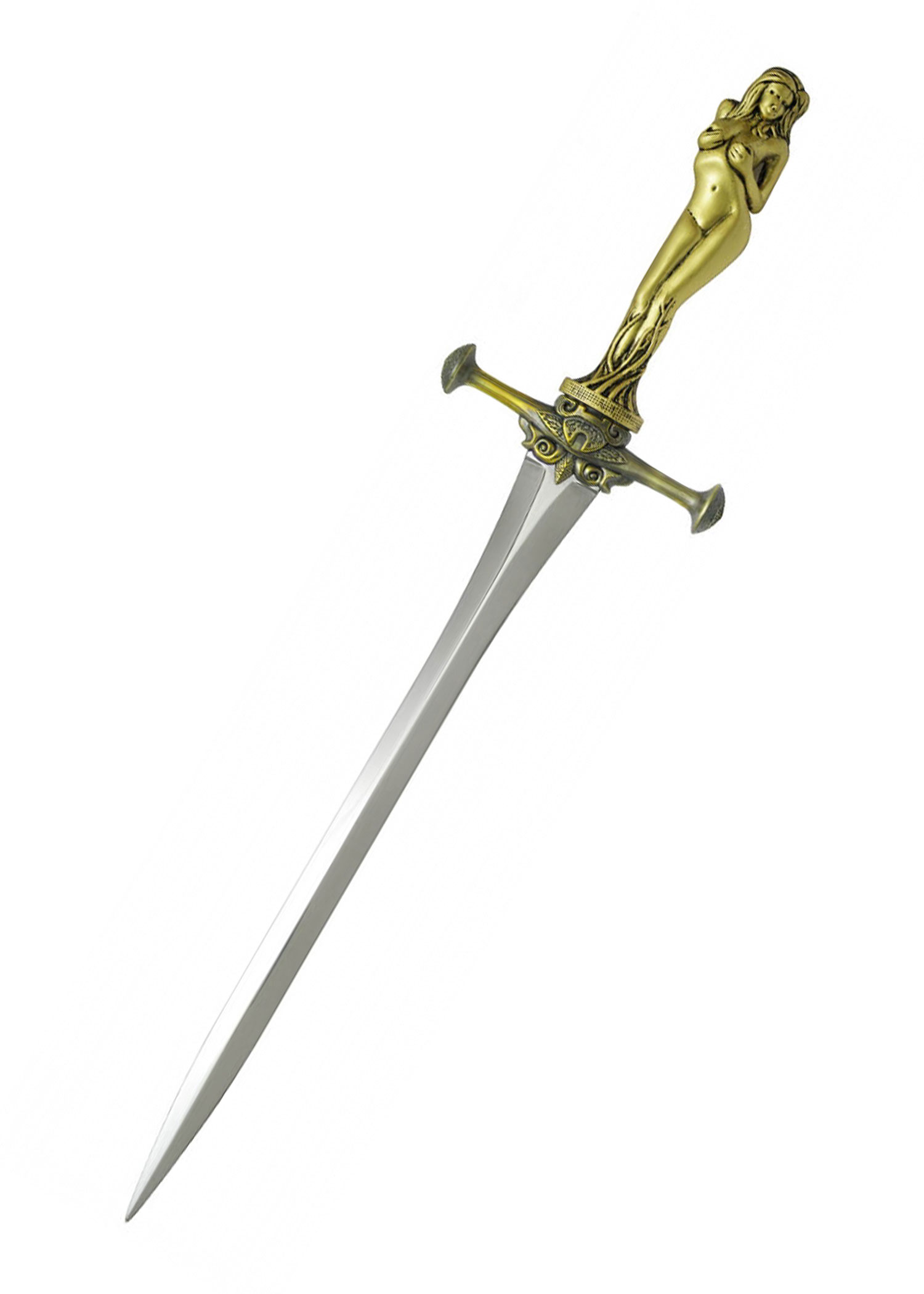 Détail de la poignée dorée du stylet