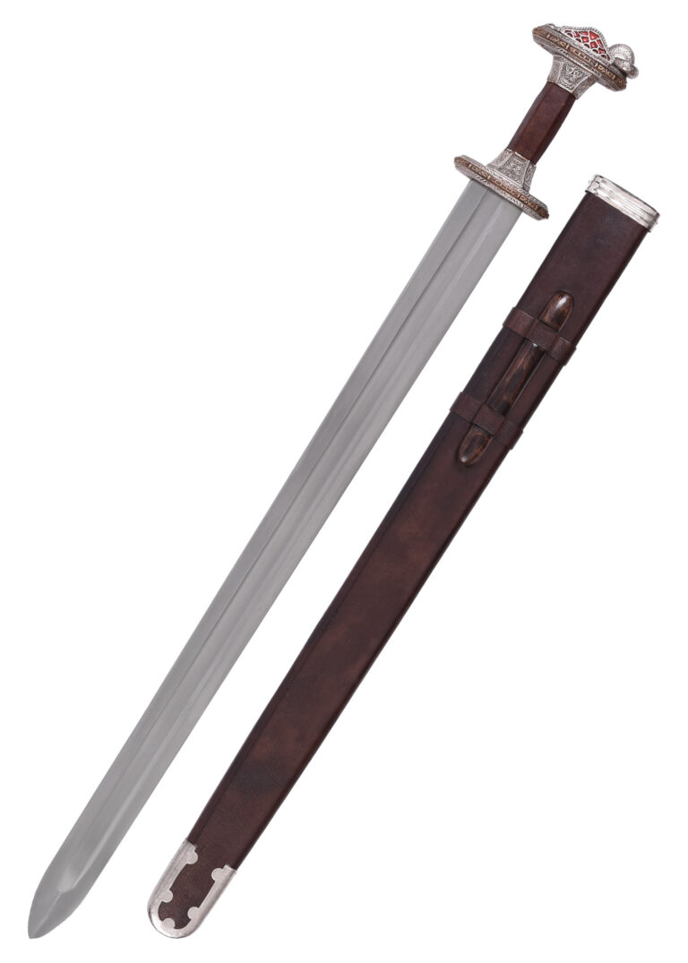 Épée de Vendel en laiton étamé, vue d’ensemble