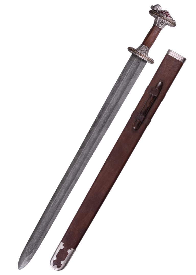 Épée de Vendel en acier damassé, vue d’ensemble