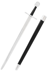 Épée normande avec fourreau, pommeau en disque