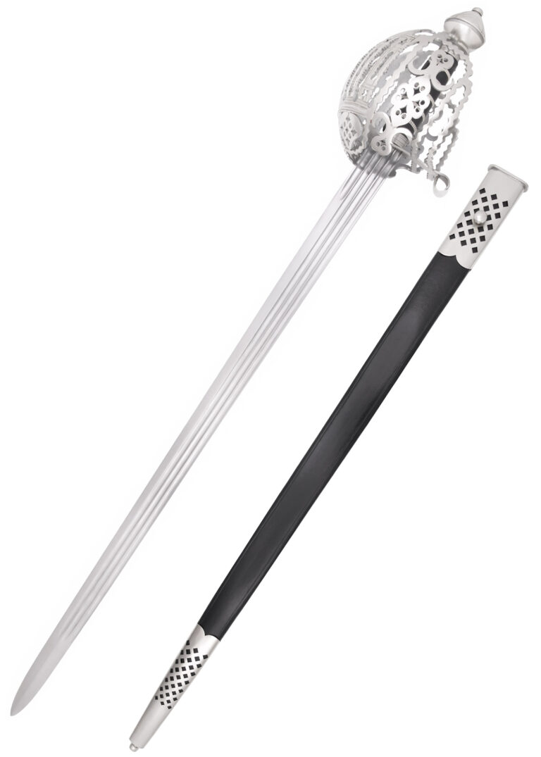 Épée écossaise à garde en panier Stirling, vue d’ensemble