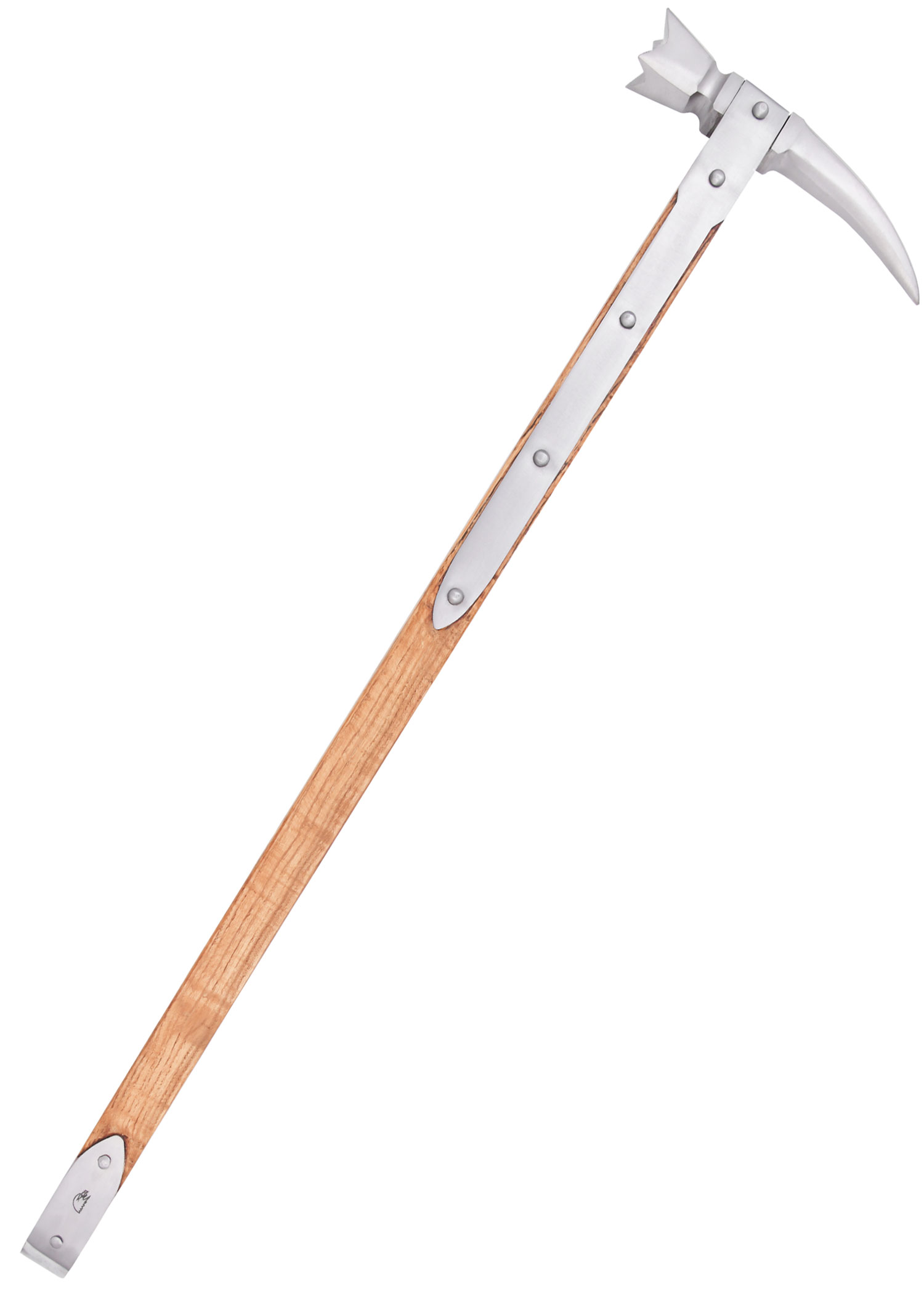 Marteau de combat bec de corbin 4 Marteau de guerre bec de corbin, vue d'ensemble, manche en bois clair
