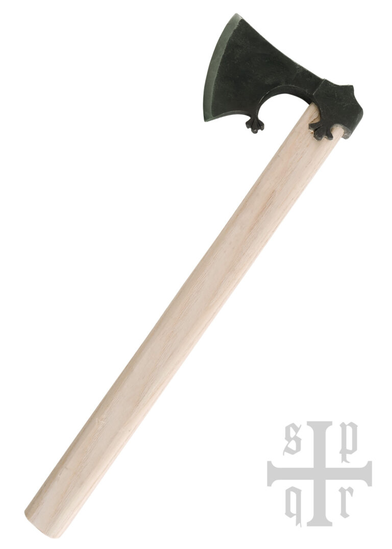 Hache viking de Rommunds S.P.Q.R., vue principale sur fond blanc