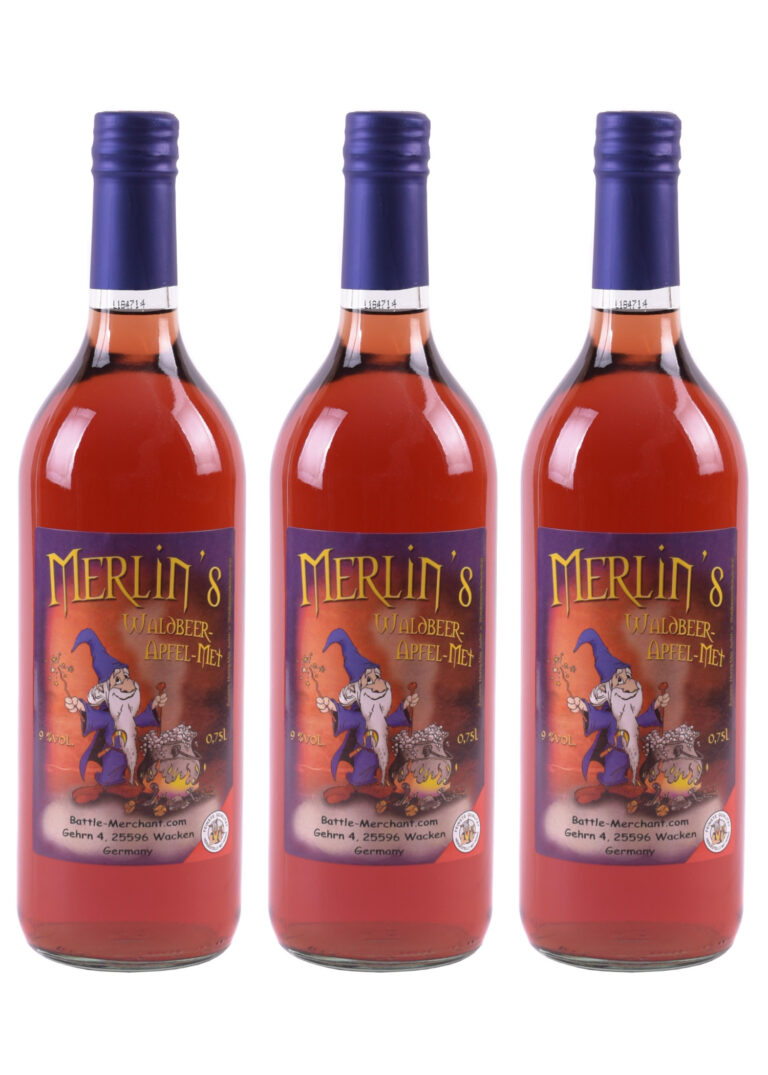Hydromel fruits des bois et pomme Merlin's 10 % vol., bouteille de 0,75 L