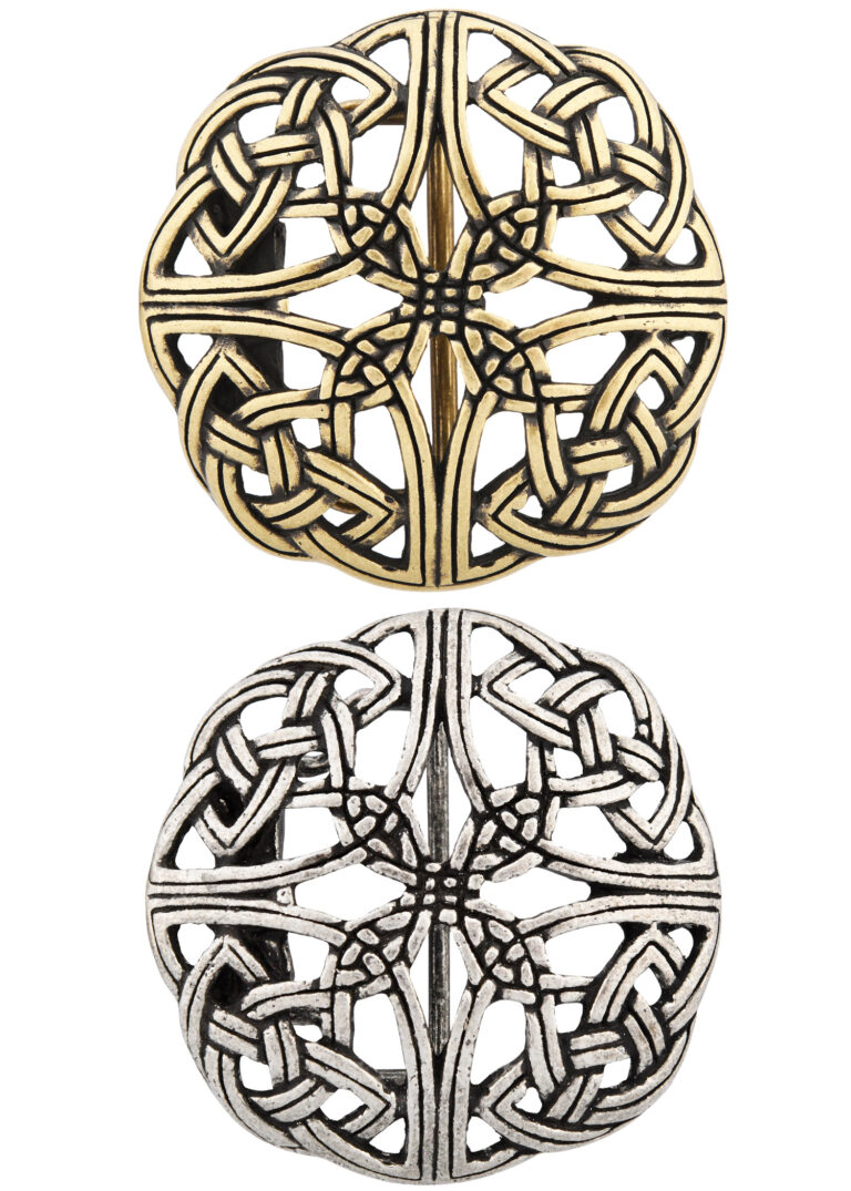 Boucle de ceinture entrelacs celtiques ajourés