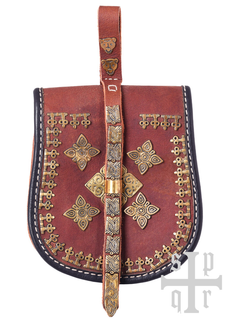 Sacoche Birka en cuir et laiton – modèle de Rösta – photographie 1