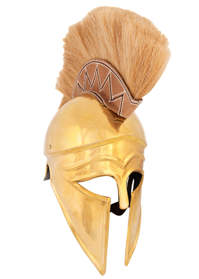 Casque italo-corinthien en laiton avec crinière