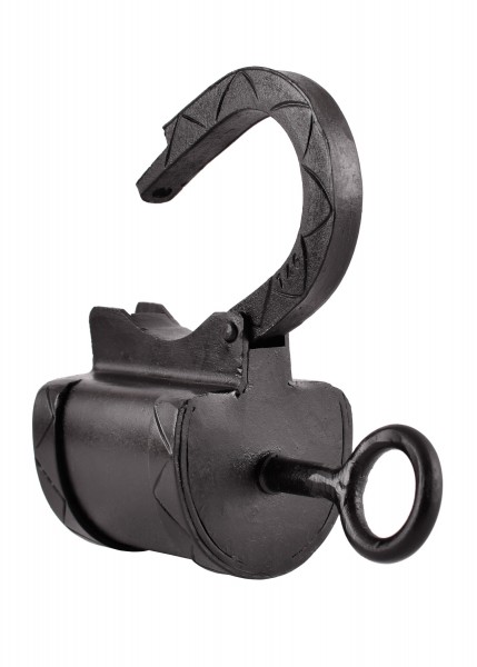 Cadenas médiéval en acier avec clé – 13 cm