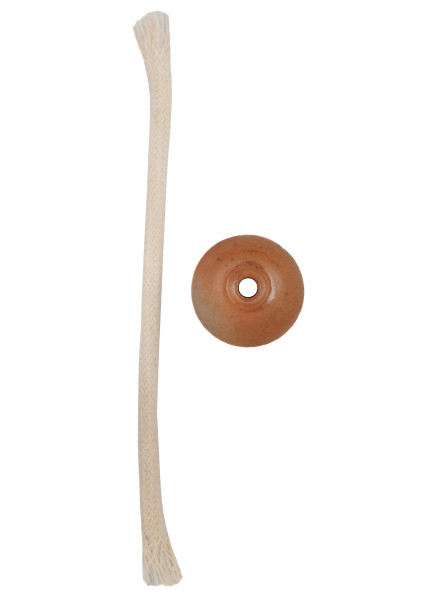 Porte-mèche en terre cuite pour bouteille avec mèche