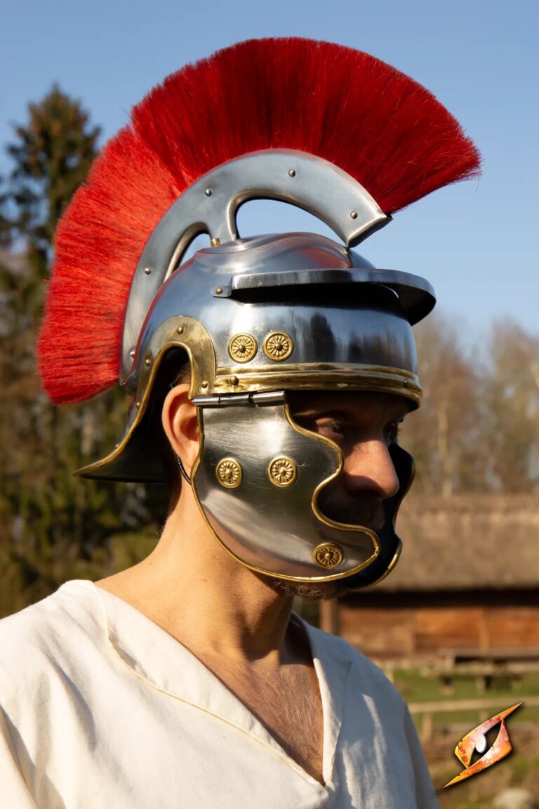 Casque romain Galea à crinière rouge – Epic Armoury