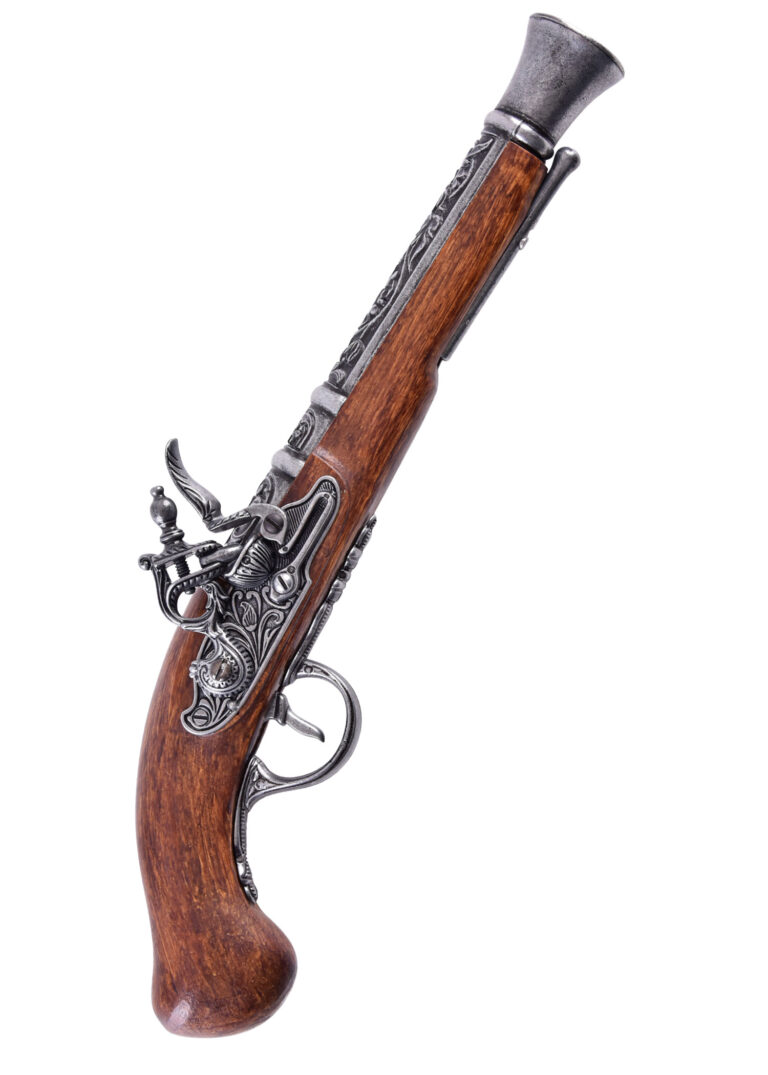 Pistolet à silex de pirate, vue d’ensemble de la réplique