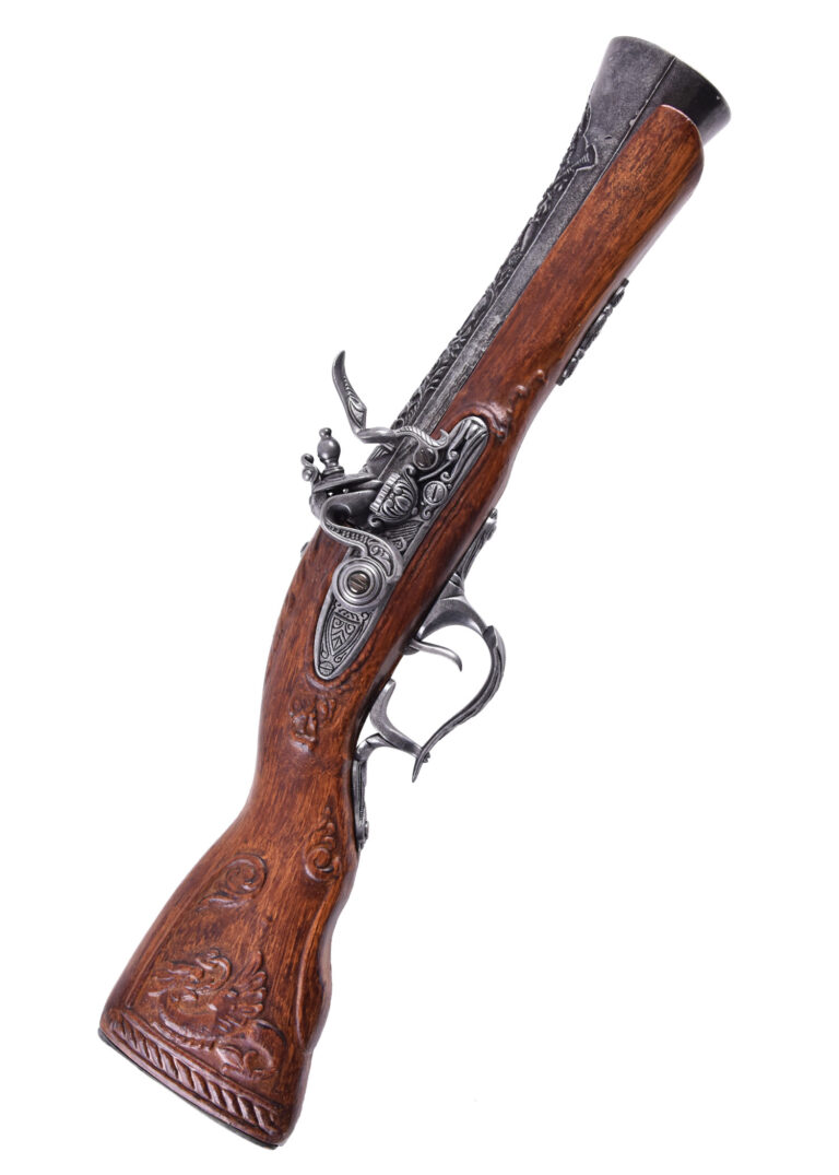 Pistolet tromblon dragon, réplique décorative, vue d’ensemble