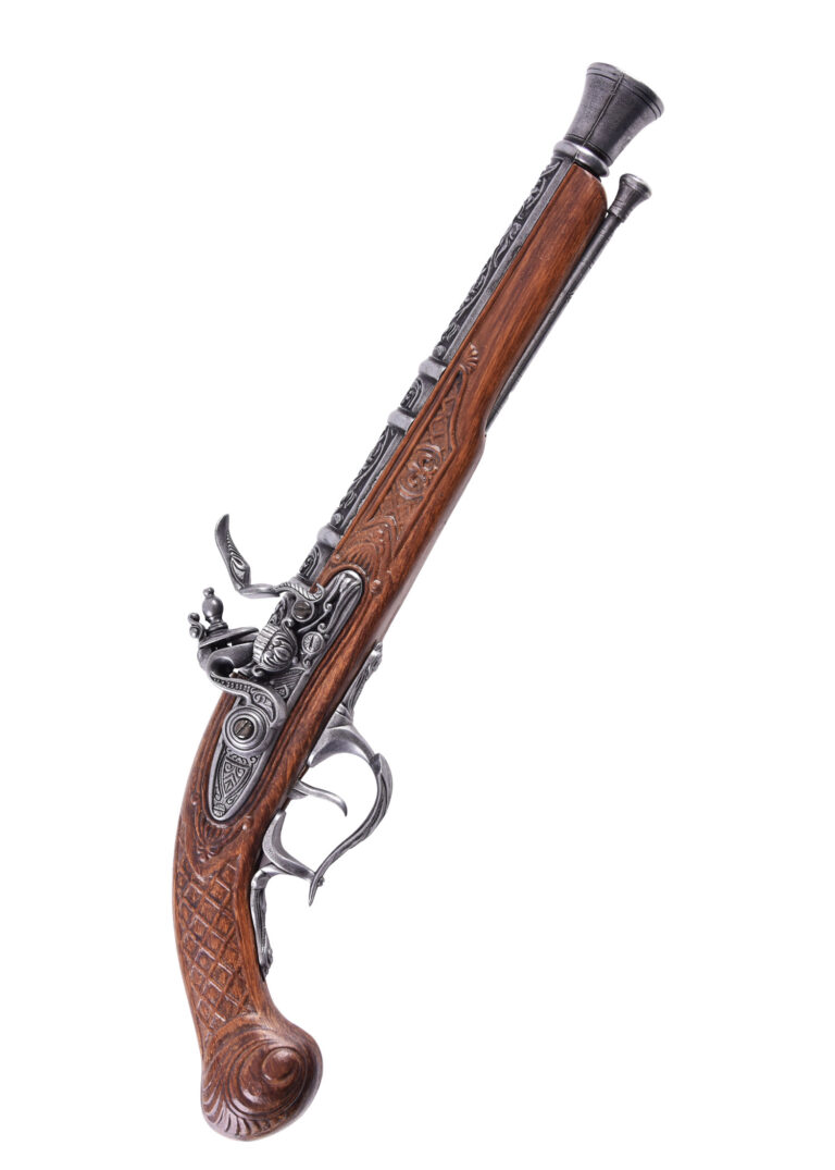 Pistolet espingole français, réplique décorative, vue d’ensemble