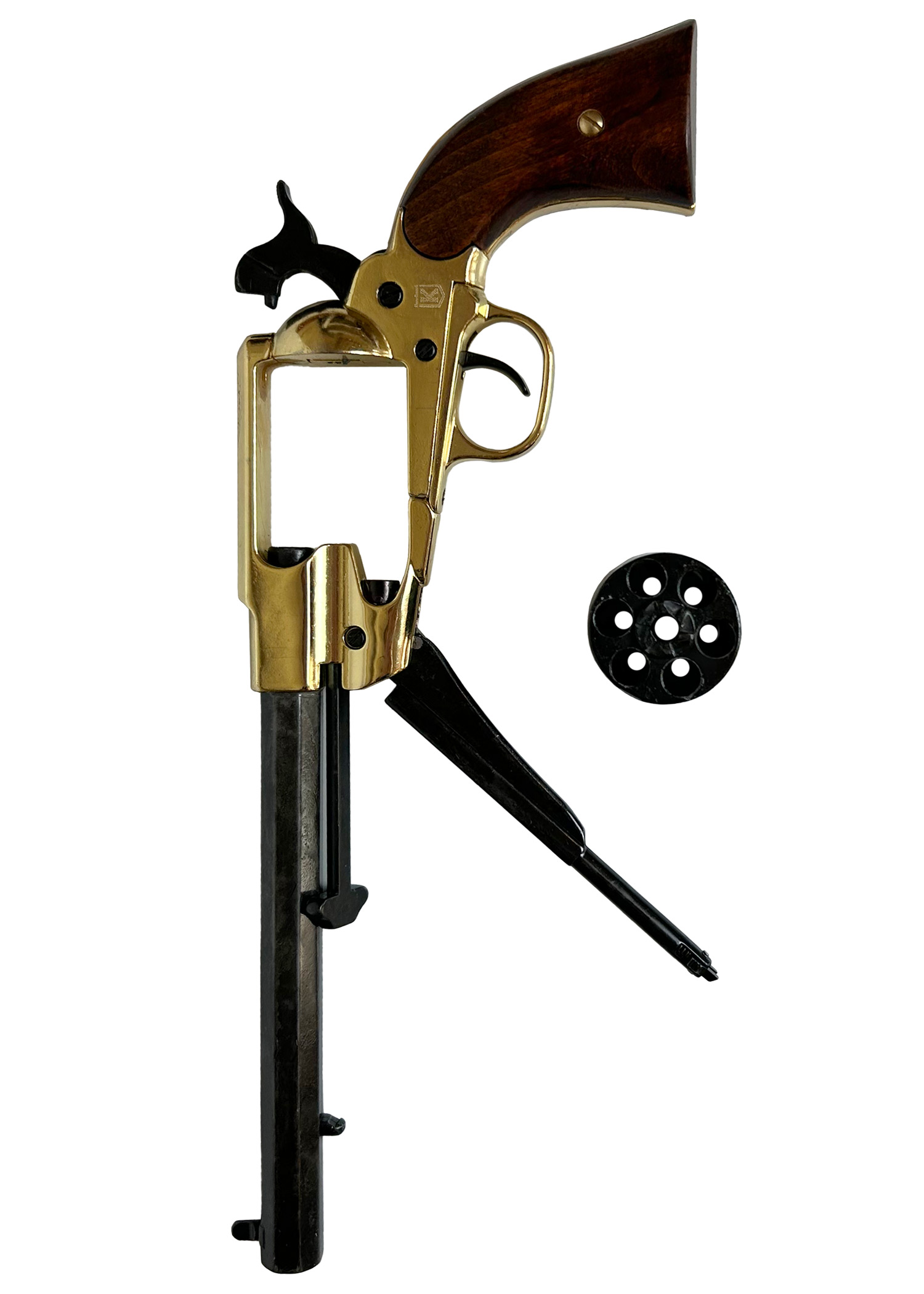 Cartouches factices présentées avec le revolver