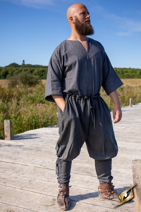 Pantalon viking Ari en coton à chevrons