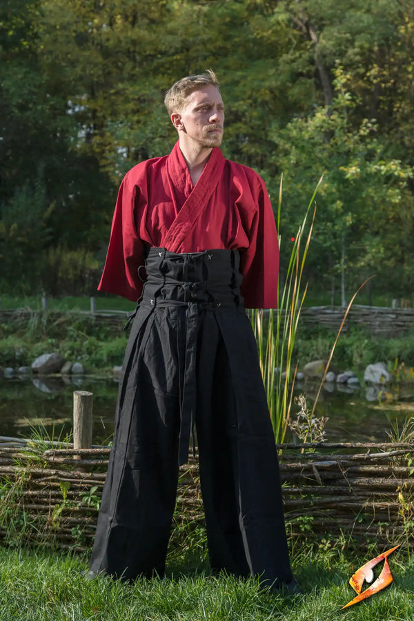 Pantalon Samurai en coton style hakama