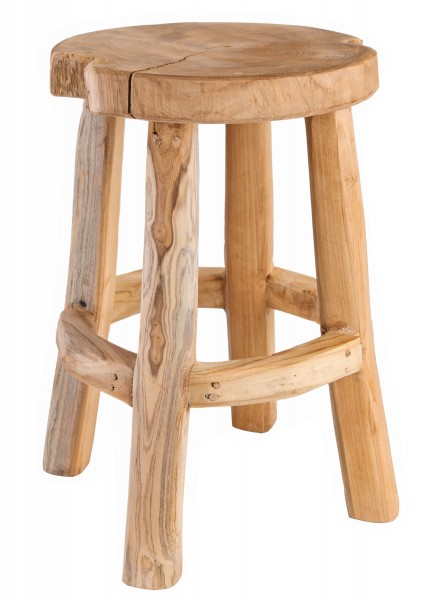 Tabouret rustique en bois – 45 cm