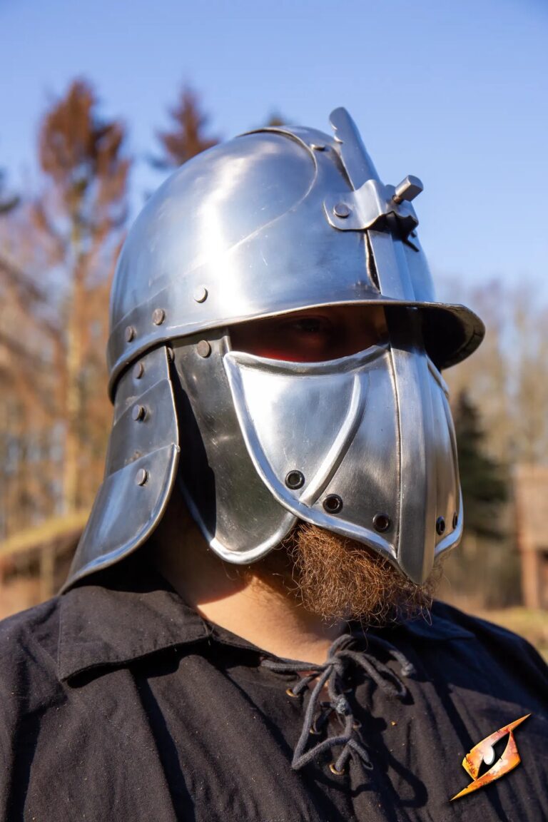 Casque CQ Ratio en acier poli – Epic Armoury