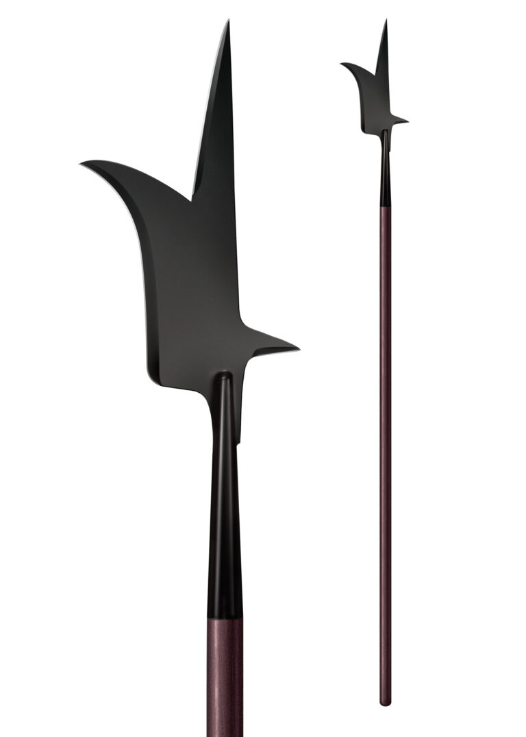 Vouge anglais Cold Steel, tête avec lame, pointe et crochet sur hampe en frêne