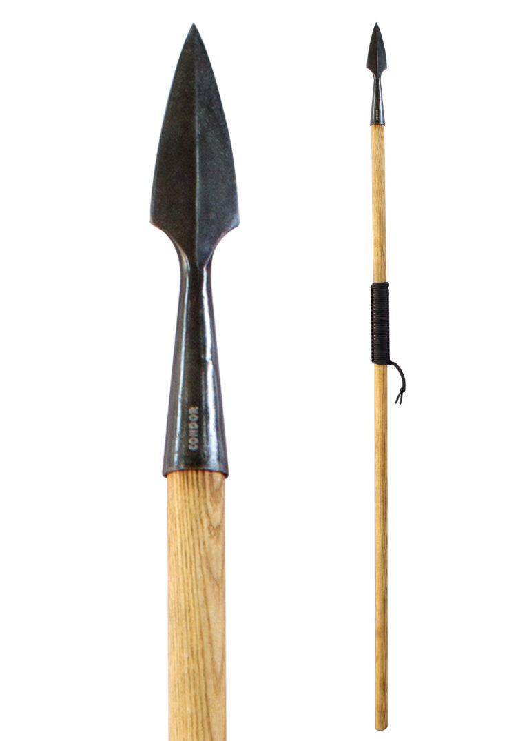 Lance grecque Condor avec hampe en frêne brûlé