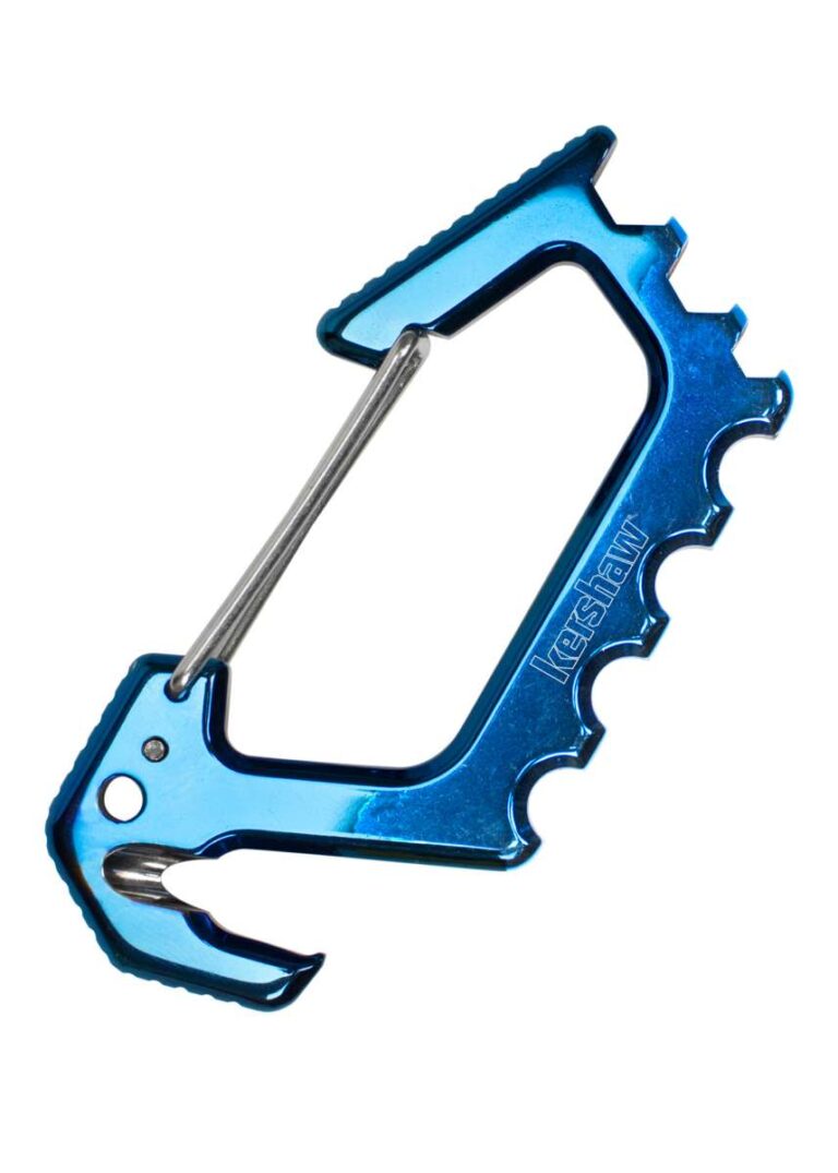 Mousqueton multifonction Kershaw Jens bleu – photographie 1