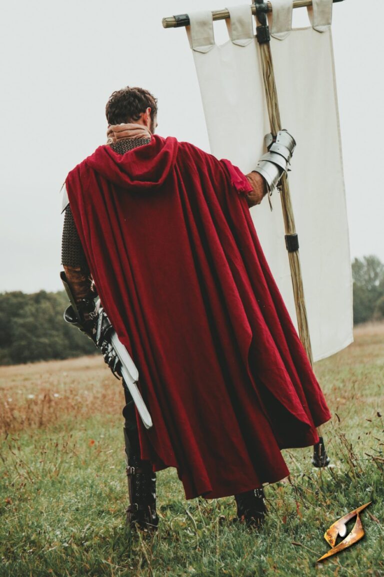 cape Godfrey en laine Epic Armoury – coloris rouge