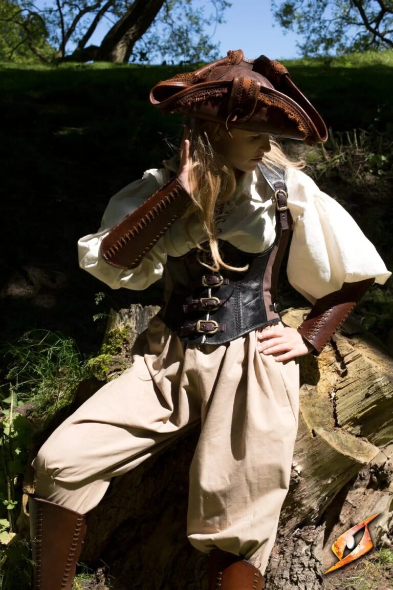 corset en cuir Rogue Epic Armoury – coloris marron foncé et marron