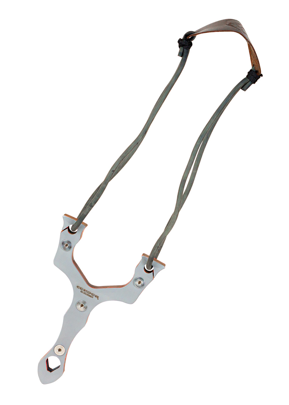 Lance-pierre Condor Exoskeleton – acier et noyer – vue 1