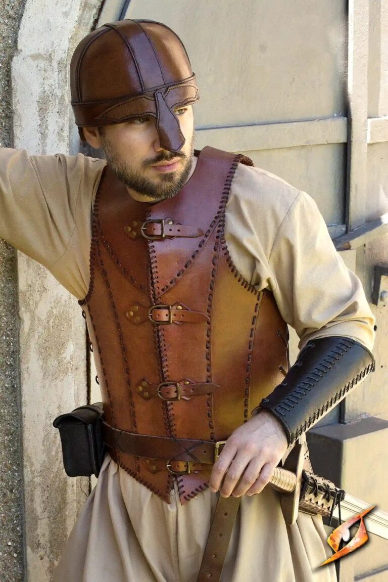 cuirasse en cuir Veteran Epic Armoury – coloris marron forêt