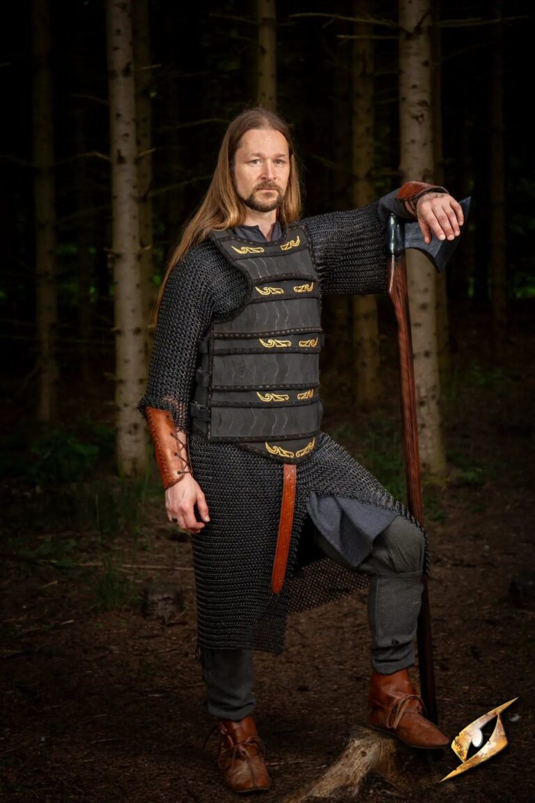 cuirasse lamellaire celtique en daim Epic Armoury – coloris noir
