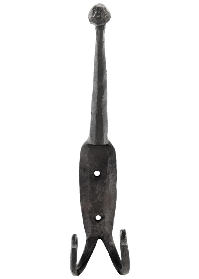 Patère double en fer forgé – 17 cm – photographie 1