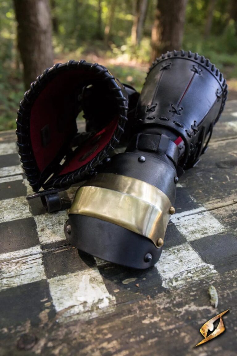 gantelets Ratio en acier et cuir Epic Armoury – coloris sombre