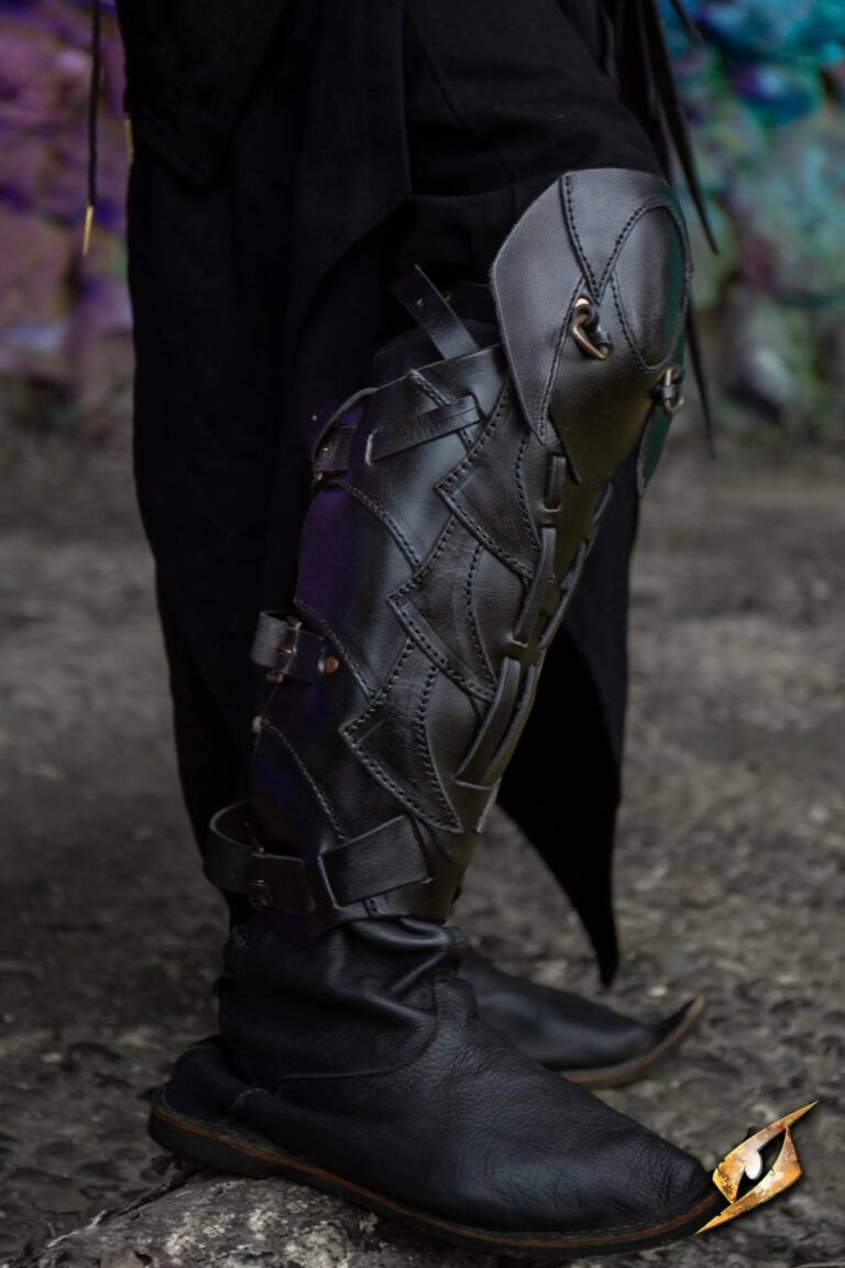 jambières en cuir Shadow Epic Armoury – coloris noir