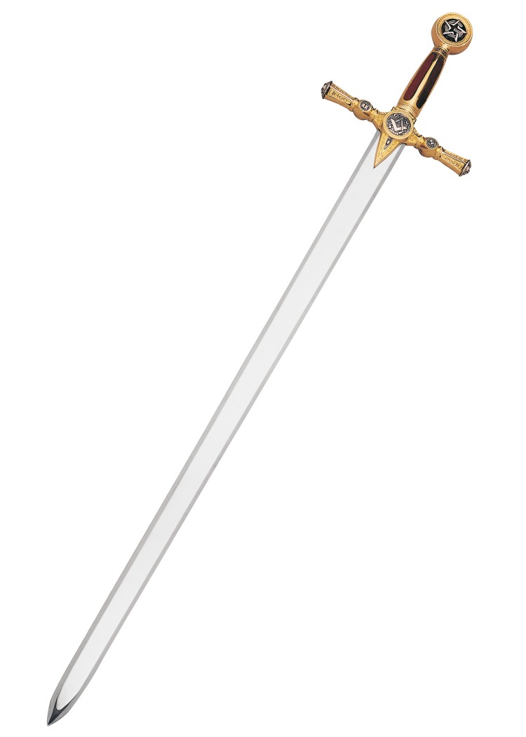 Épée maçonnique dorée Marto ornée des symboles de la franc-maçonnerie