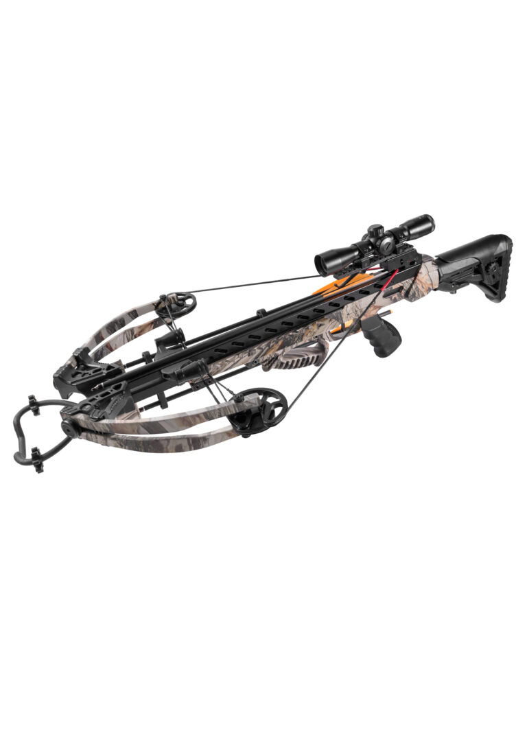 Arbalète à poulies Frost Wolf MK-XB56GODC de Man Kung et ses accessoires