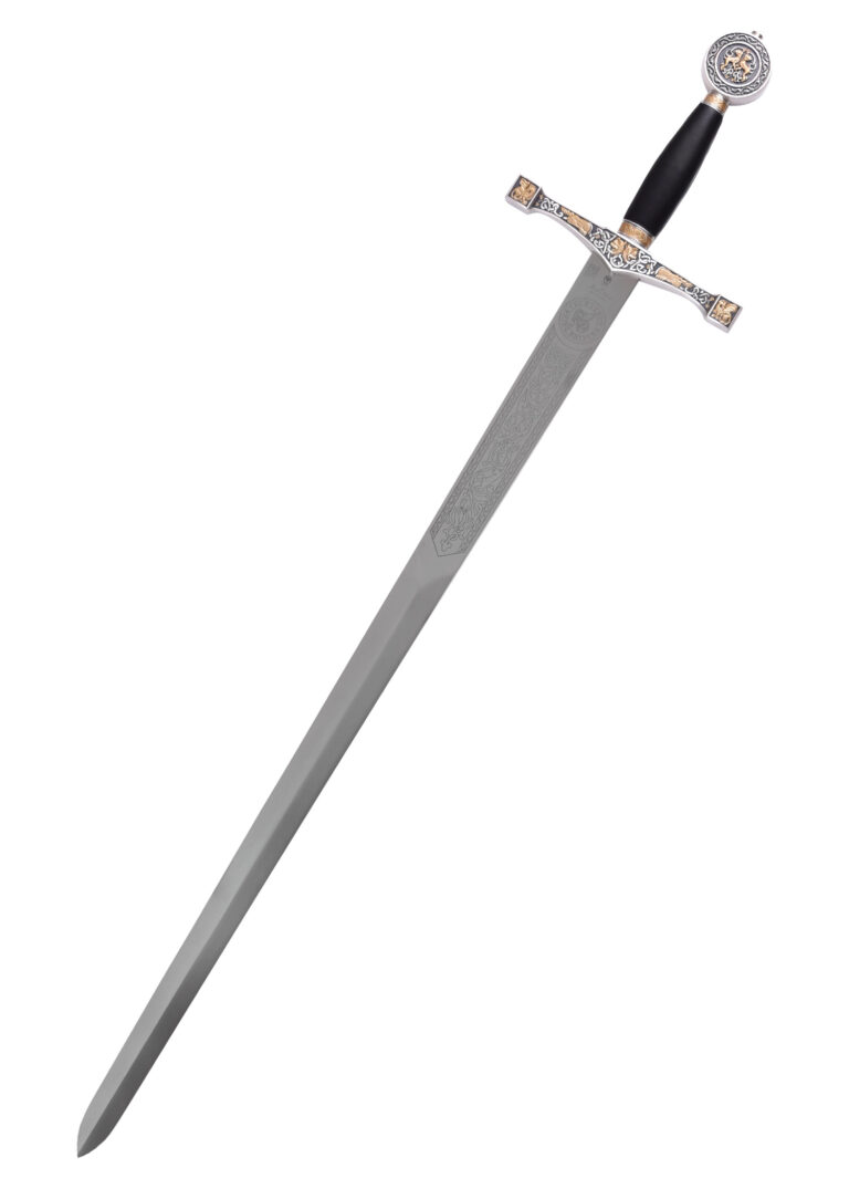 Épée Excalibur ornements dorés Marto, vue d’ensemble